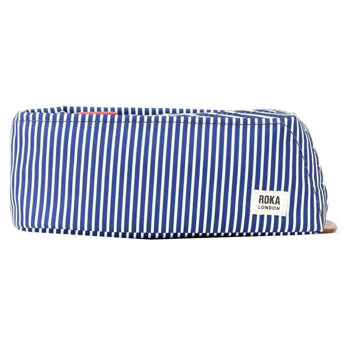 Roka Pimlico Small Recycled Canvas Pouch - Hickory Blue