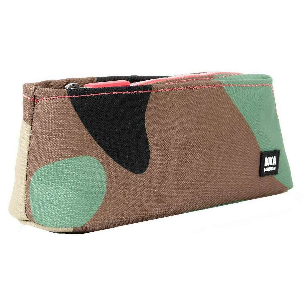 Roka Pimlico Small Recycled Canvas Pouch - Vintage Camo Green - Image 3