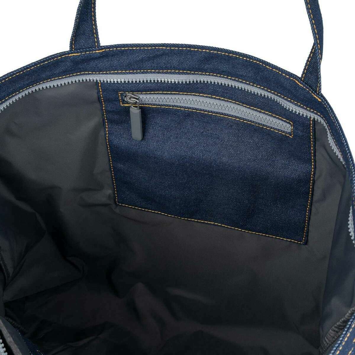 Roka Portobello N Large Tote Bag - Dark Wash Denim Blue - Image 4