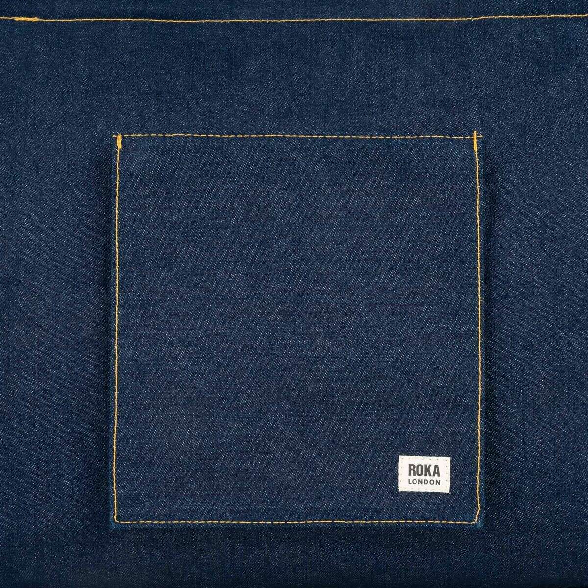 Roka Portobello N Large Tote Bag - Dark Wash Denim Blue - Image 5