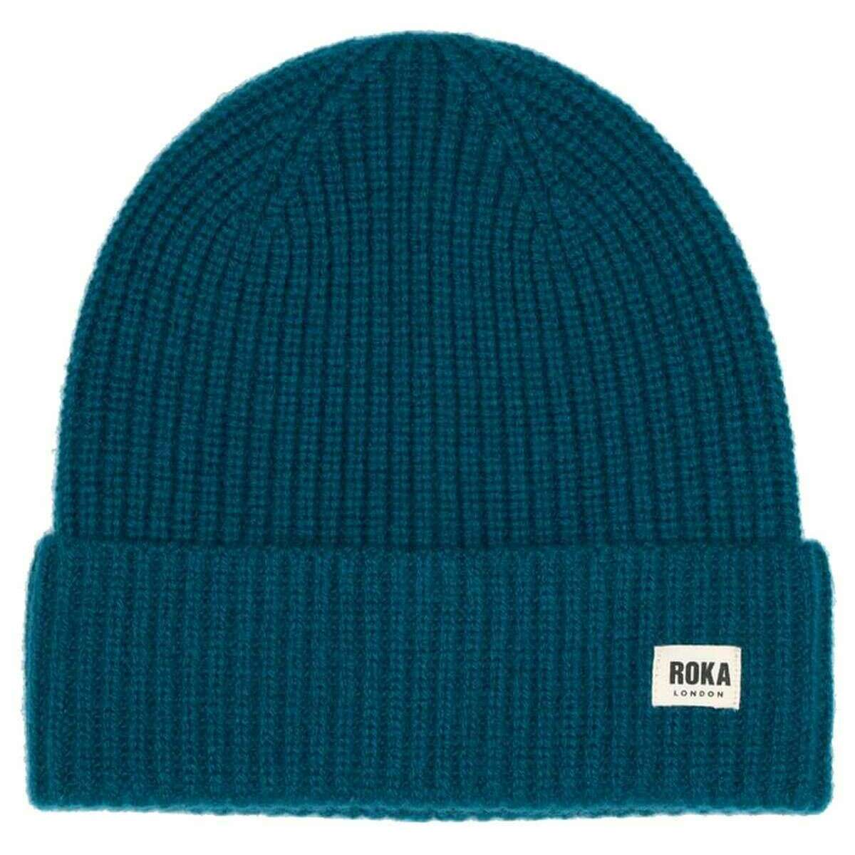 Roka Shard Cashmere Beanie - Teal Blue