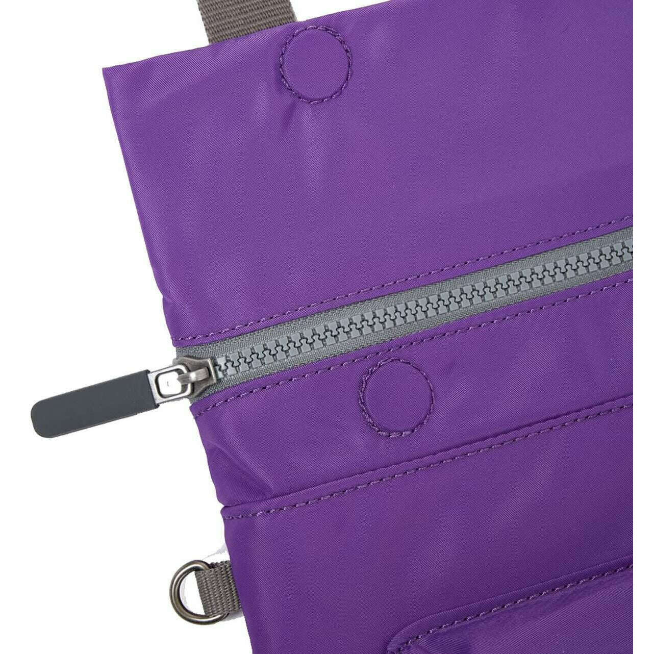 Roka Stratford B Large Recycled Nylon Crossbody Bag - Fresh Purple - Image 5