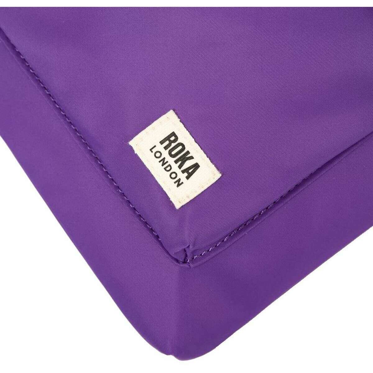 Roka Stratford B Large Recycled Nylon Crossbody Bag - Fresh Purple - Image 7