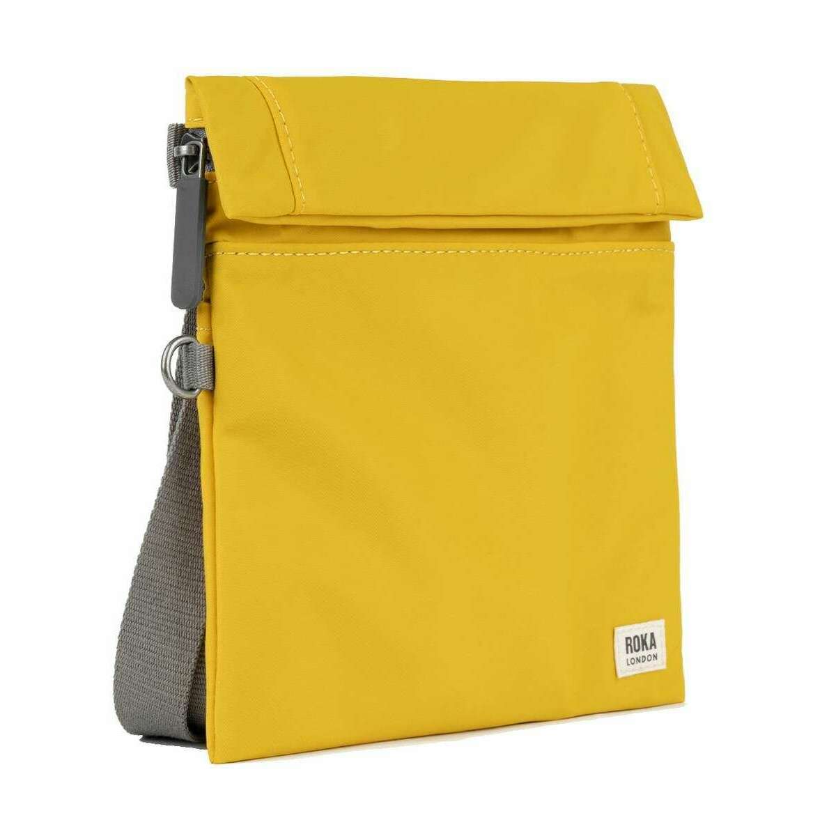 Roka Stratford Recycled Nylon Sling Bag - Mustard Yellow - Image 3