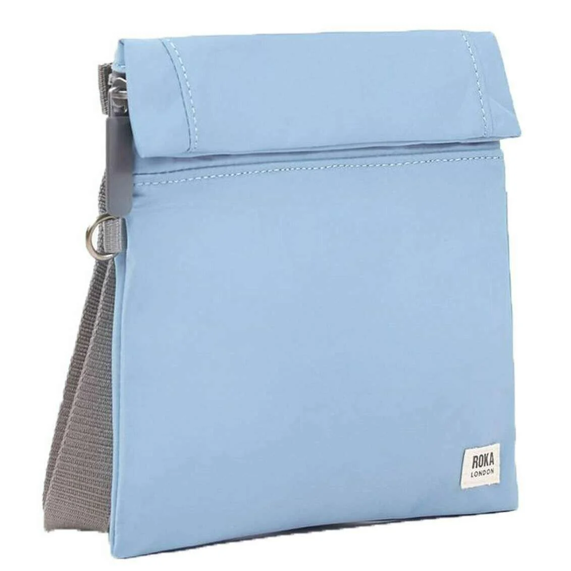 Roka Stratford Small Recycled Nylon Sling Bag - Retro Blue - Image 3