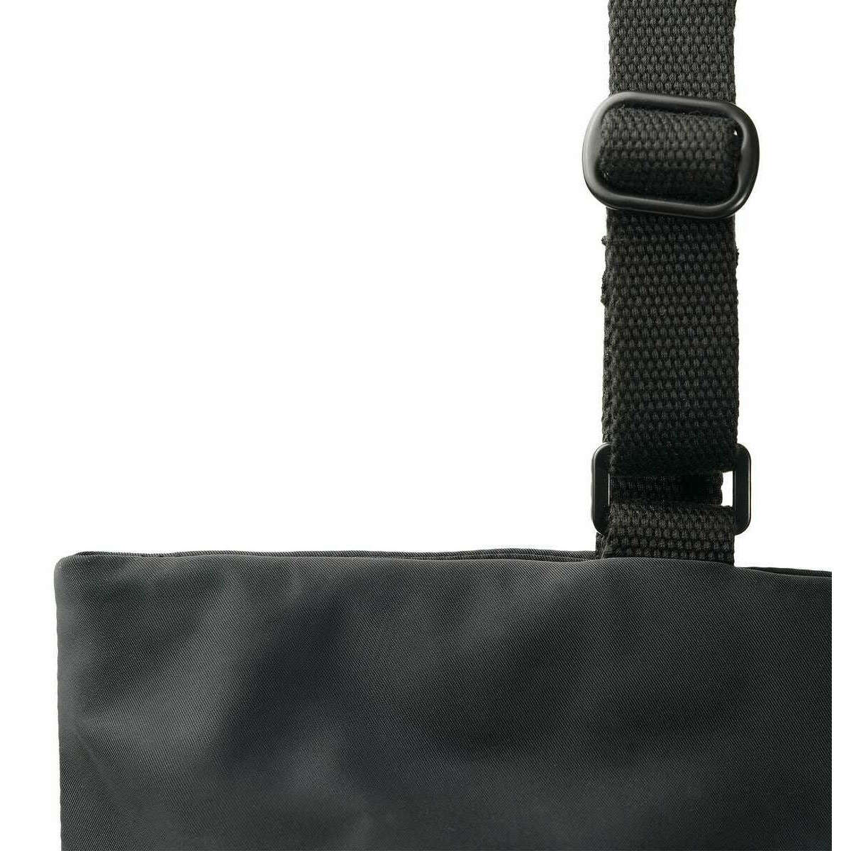 Roka Trafalgar B All Black Recycled Nylon Tote Bag - Black/Airforce Grey - Image 5