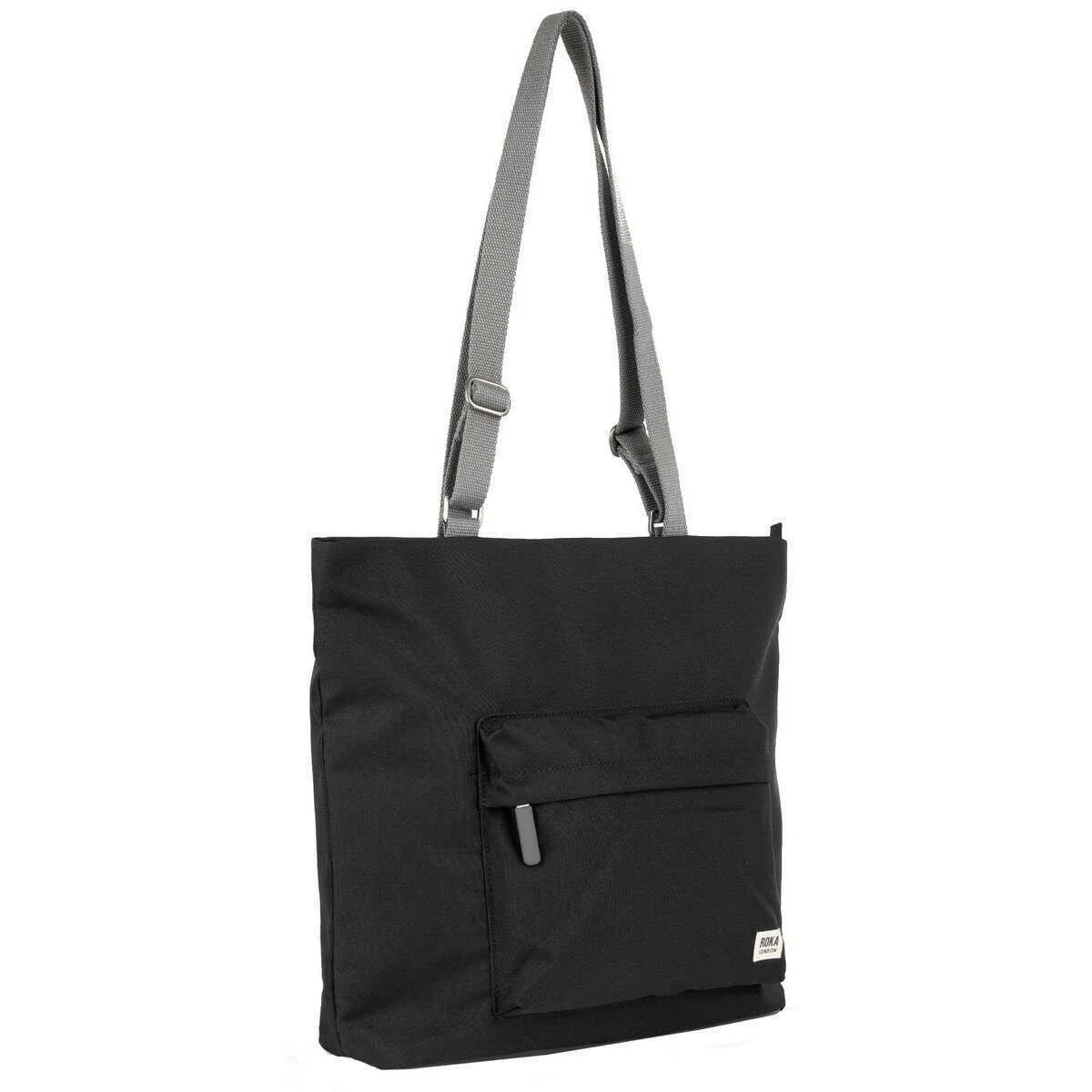 Roka Trafalgar B Recycled Canvas Tote Bag - Ash Grey - Image 3
