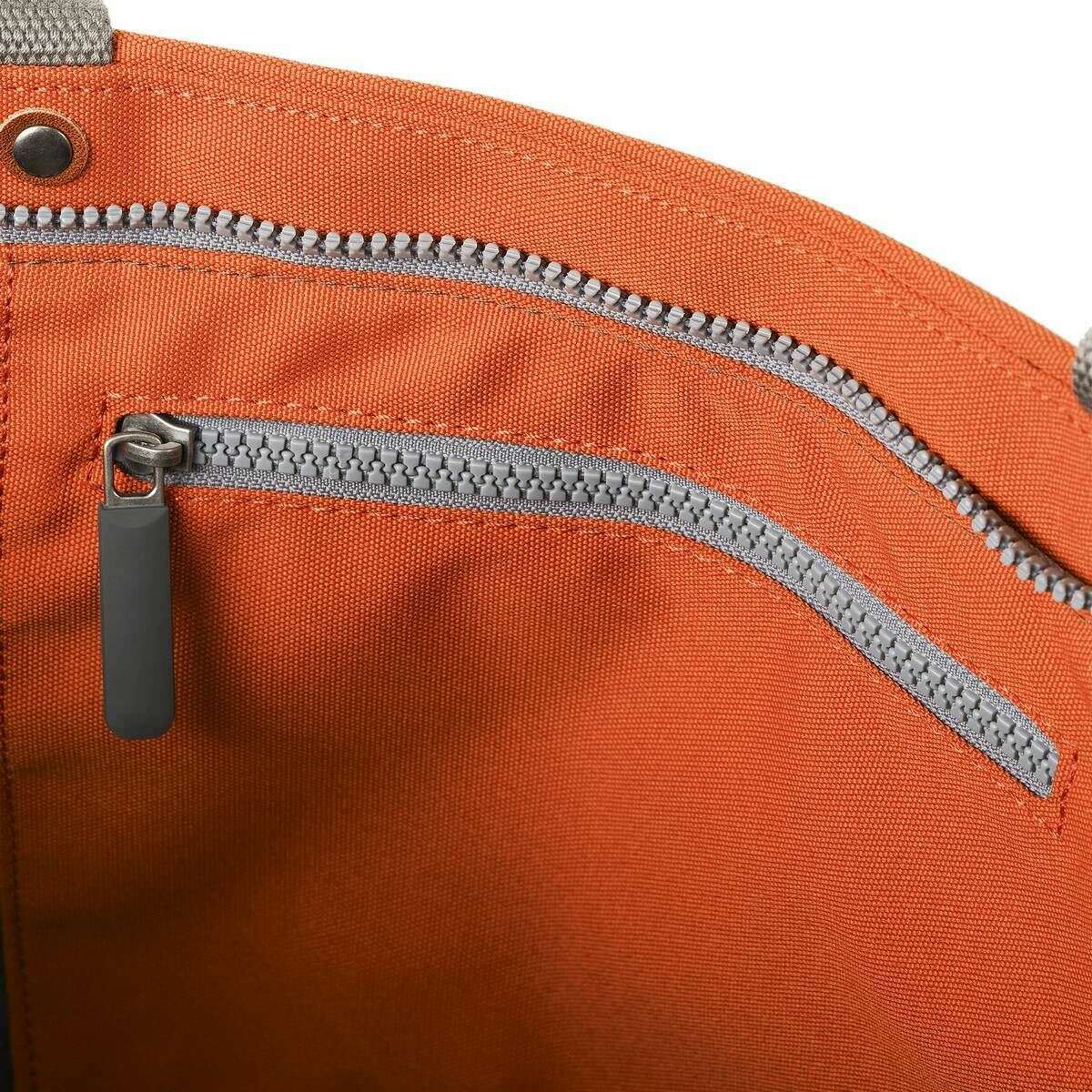 Roka Trafalgar B Recycled Canvas Tote Bag - Pumpkin Orange - Image 4