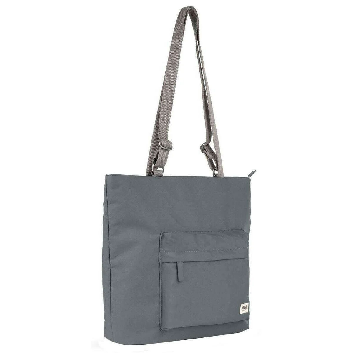 Roka Trafalgar B Recycled Canvas Tote Bag - Smoke Grey - Image 3