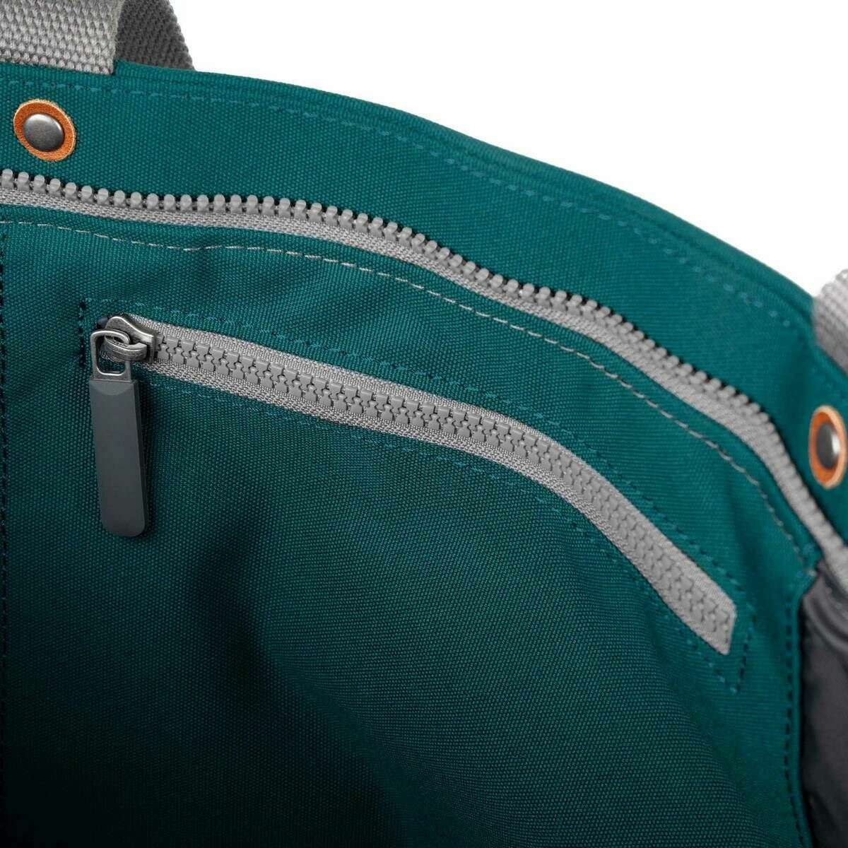Roka Trafalgar B Recycled Canvas Tote Bag - Teal Blue - Image 4