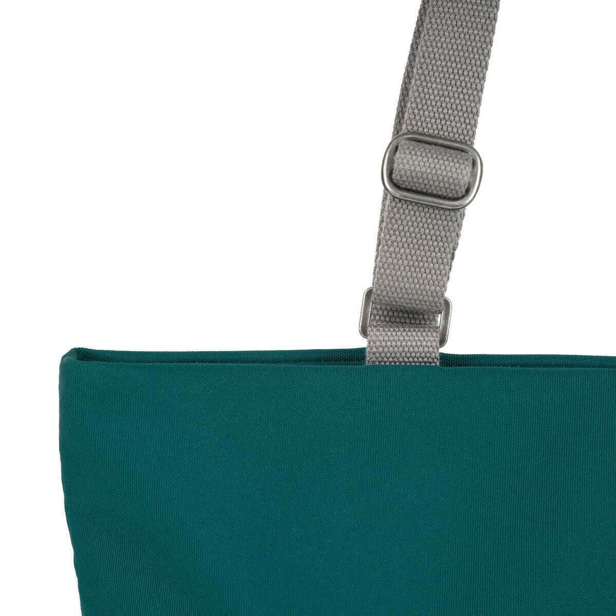 Roka Trafalgar B Recycled Canvas Tote Bag - Teal Blue - Image 5