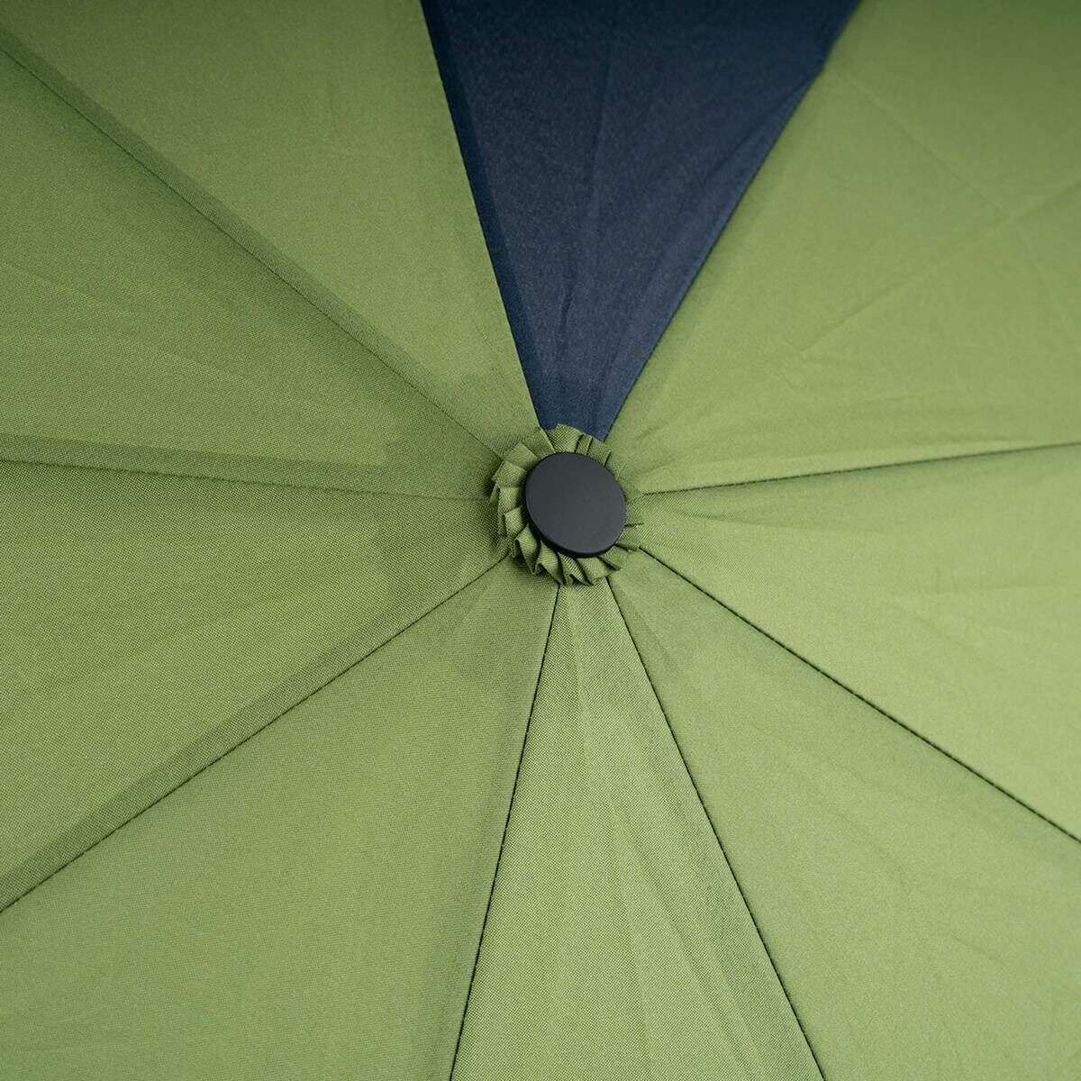 Roka Waterloo Recycled Nylon Umbrella - Avocado Green/Midnight Blue - Image 7
