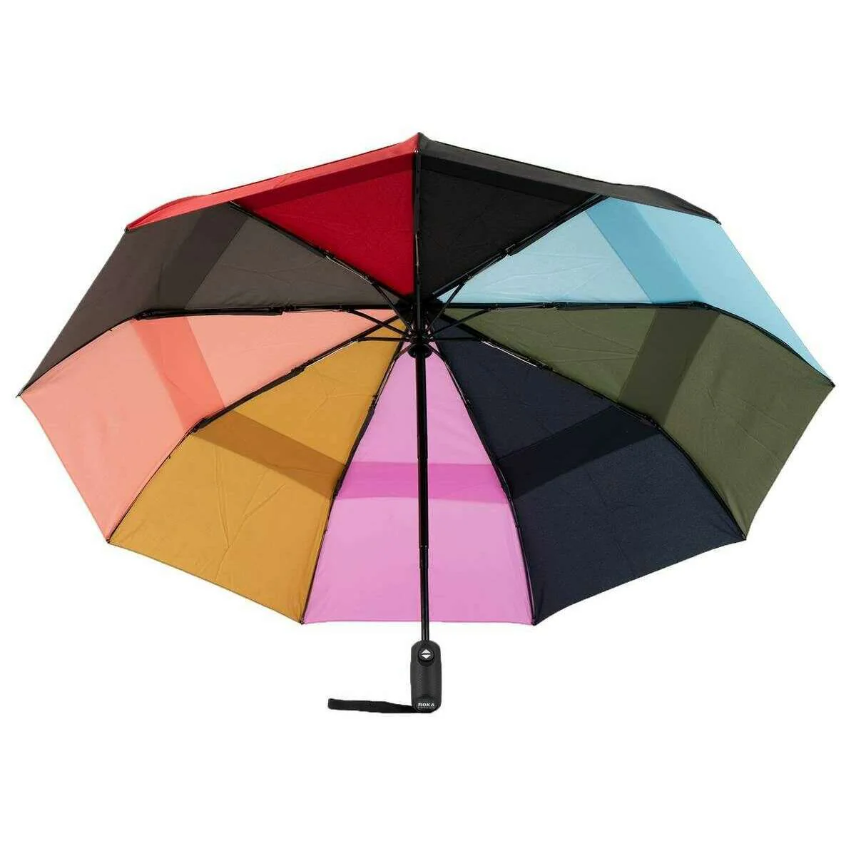 Roka Waterloo Recycled Nylon Umbrella - Bright Rainbow - Image 3