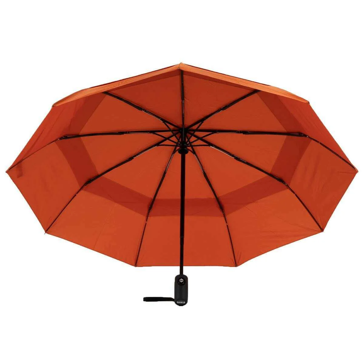Roka Waterloo Recycled Nylon Umbrella - Burnt Orange - Image 3