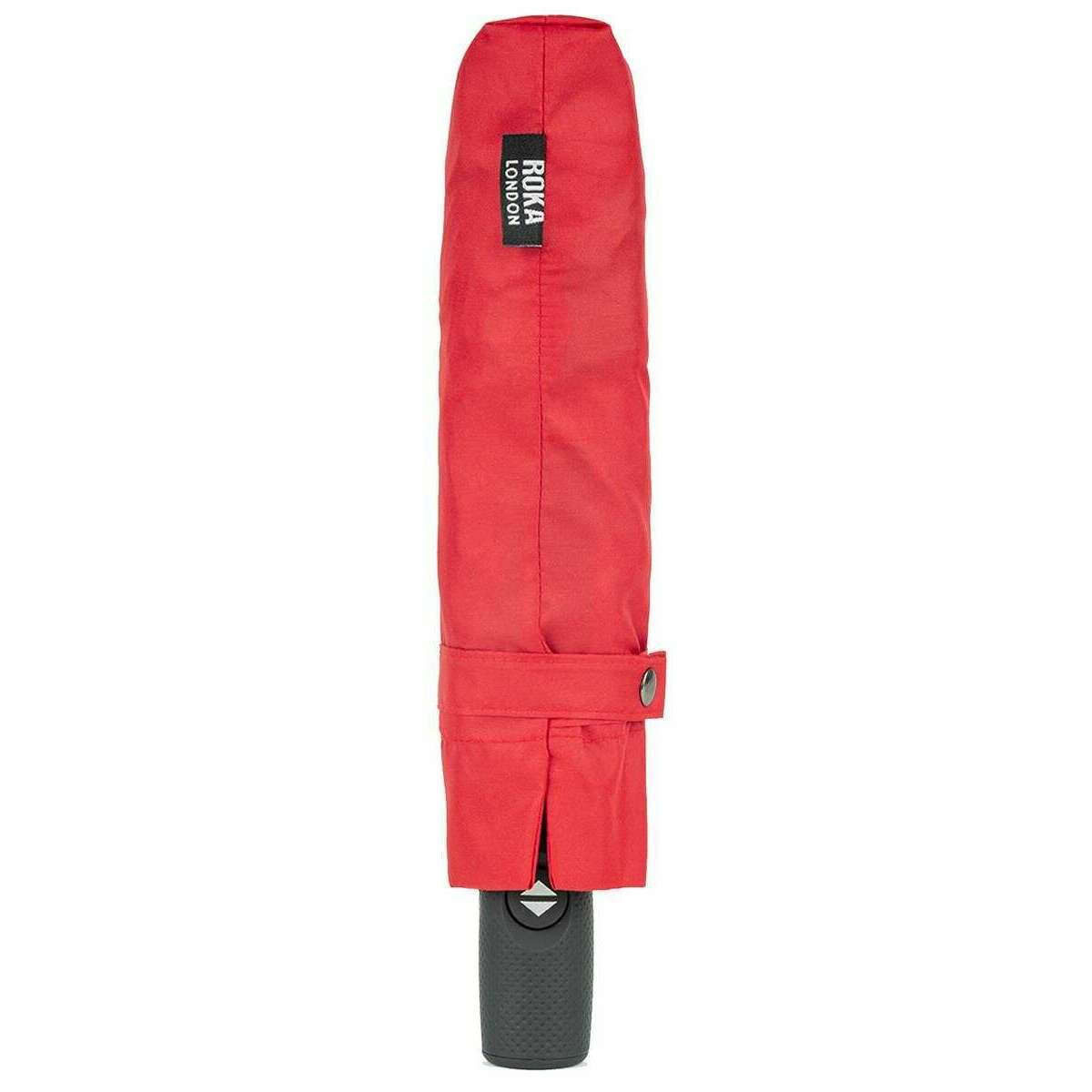 Roka Waterloo Recycled Nylon Umbrella - Cranberry Red/Plum Purple - Image 5