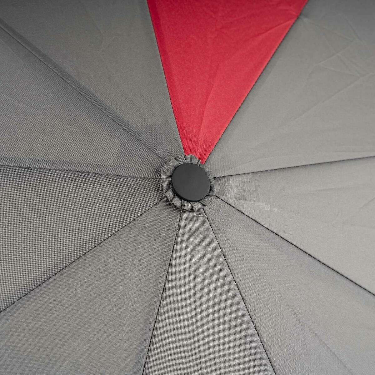 Roka Waterloo Recycled Nylon Umbrella - Graphite Grey/Cranberry Red - Image 7