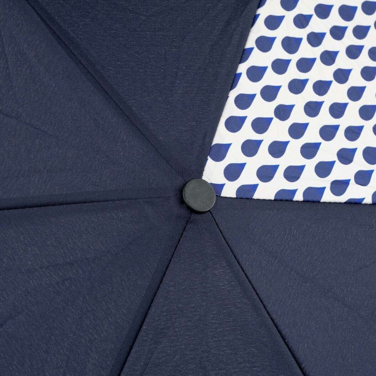 Roka Waterloo Ultra Light Small Recycled Nylon Umbrella - Denim Rain Blue/Midnight Navy - Image 4