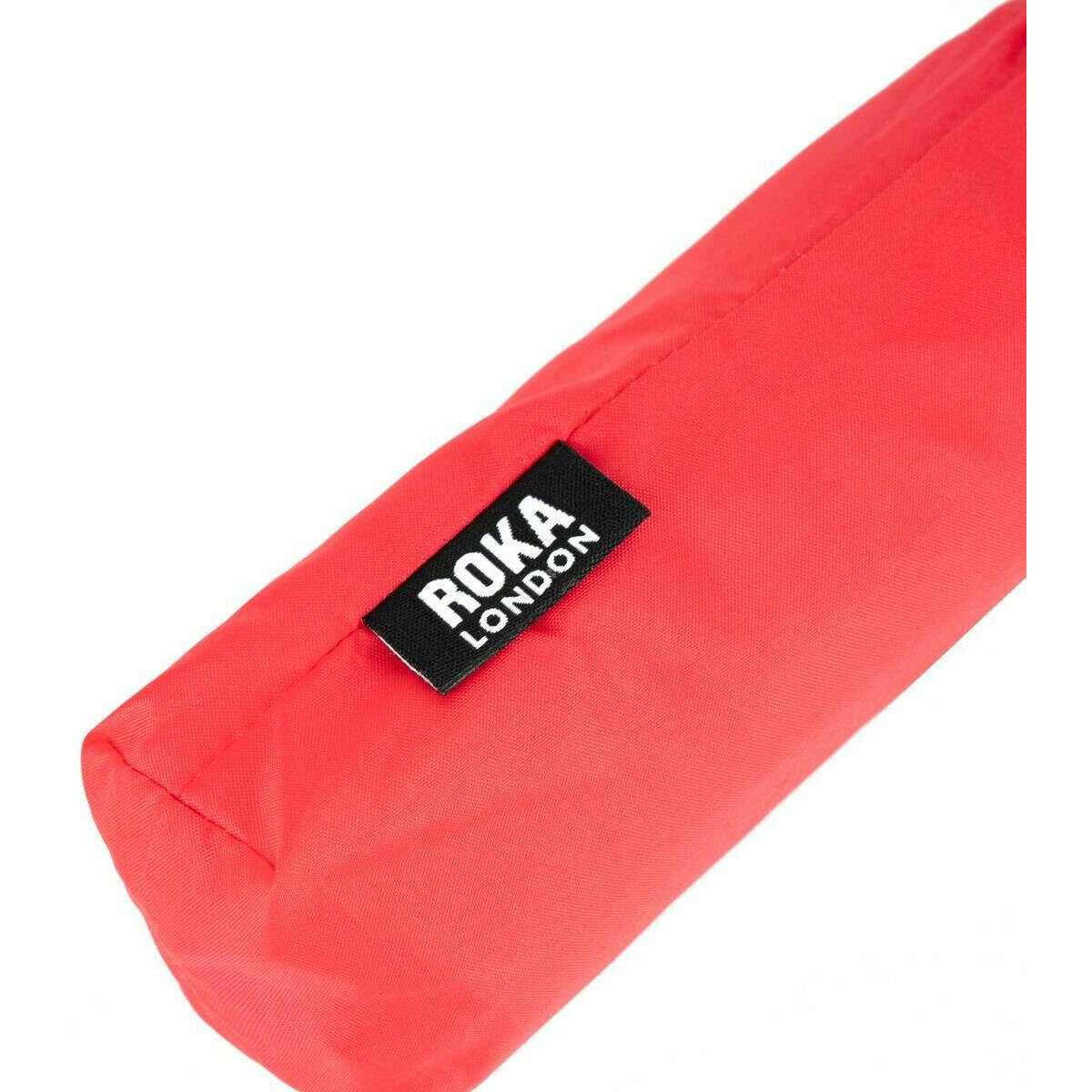 Roka Waterloo Ultra Light Small Recycled Nylon Umbrella - Poppy Red - Image 6