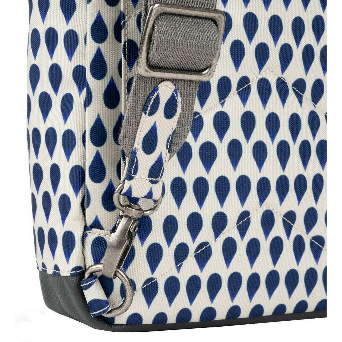 Roka Willesden B Large Denim Rain Recycled Canvas Scooter Bag - Blue/White - Image 6