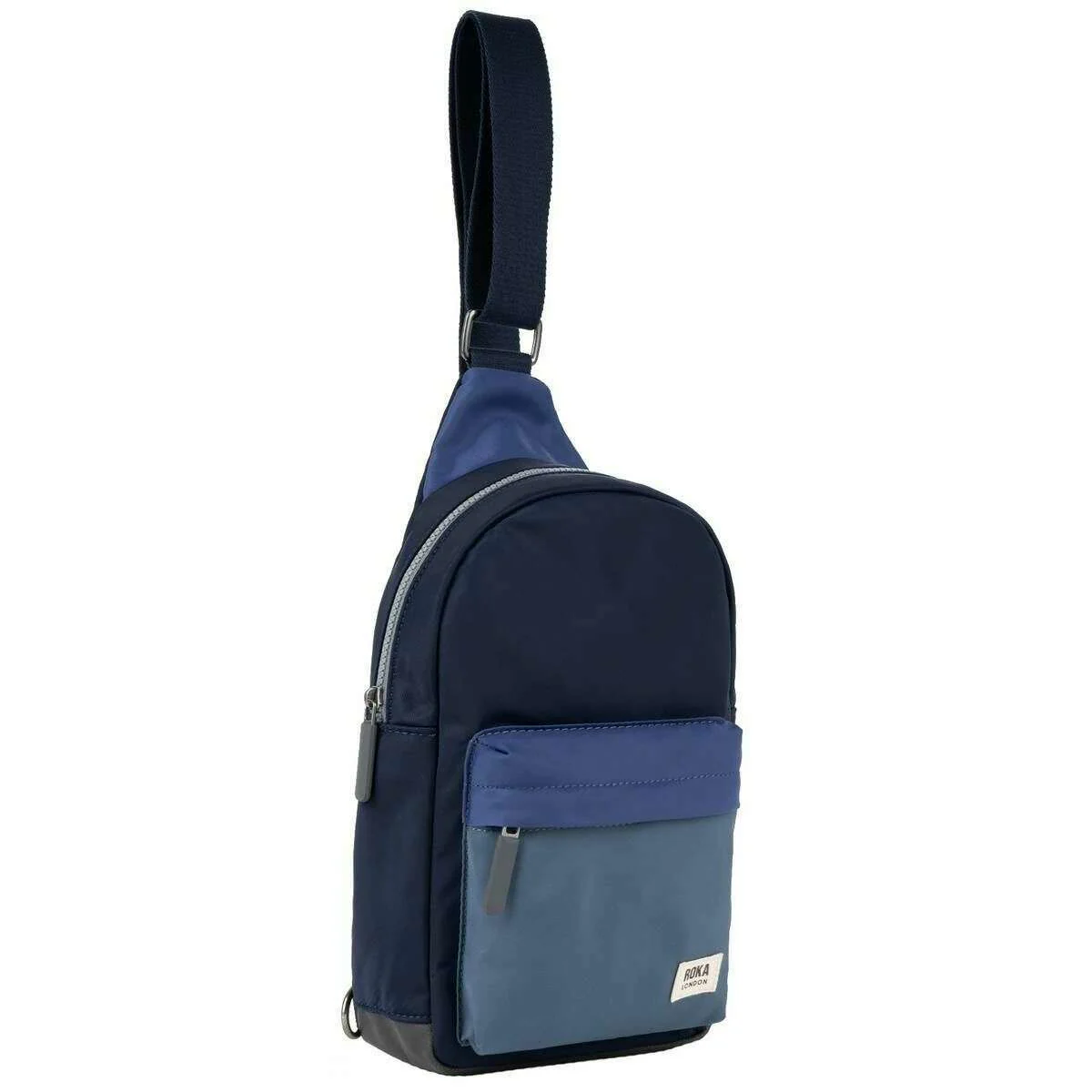 Roka Willesden B Large Indigo Tonal Recycled Canvas Scooter Bag - Indigo Purple - Image 3