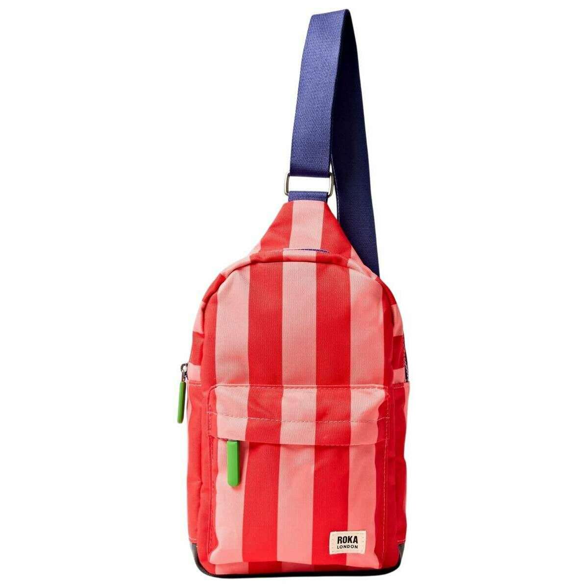 Roka Willesden B Large Recycled Canvas Scooter Bag - Circus Print Red/Pink