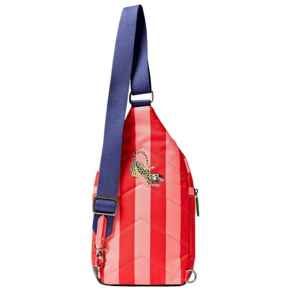 Roka Willesden B Large Recycled Canvas Scooter Bag - Circus Print Red/Pink - Image 2