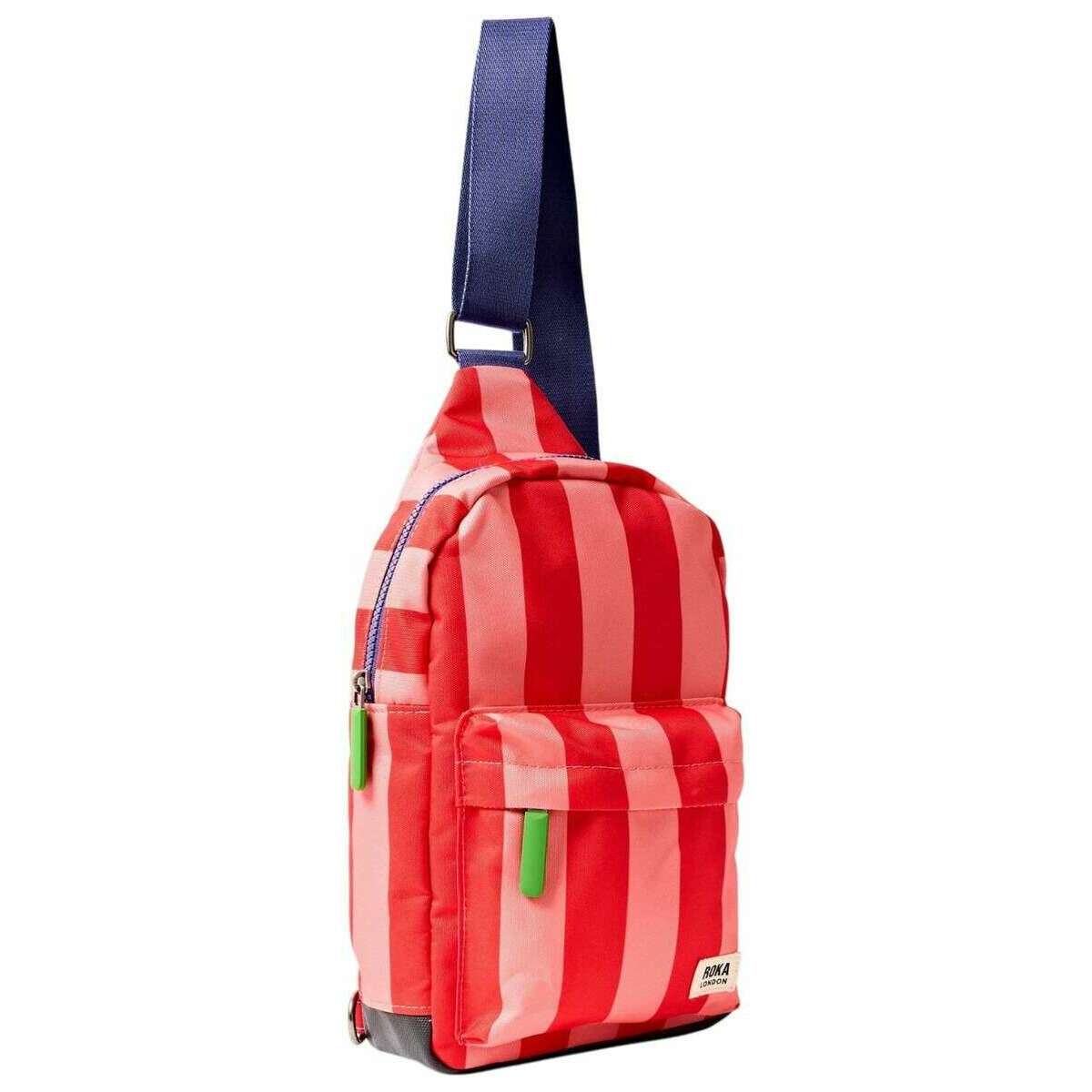 Roka Willesden B Large Recycled Canvas Scooter Bag - Circus Print Red/Pink - Image 3