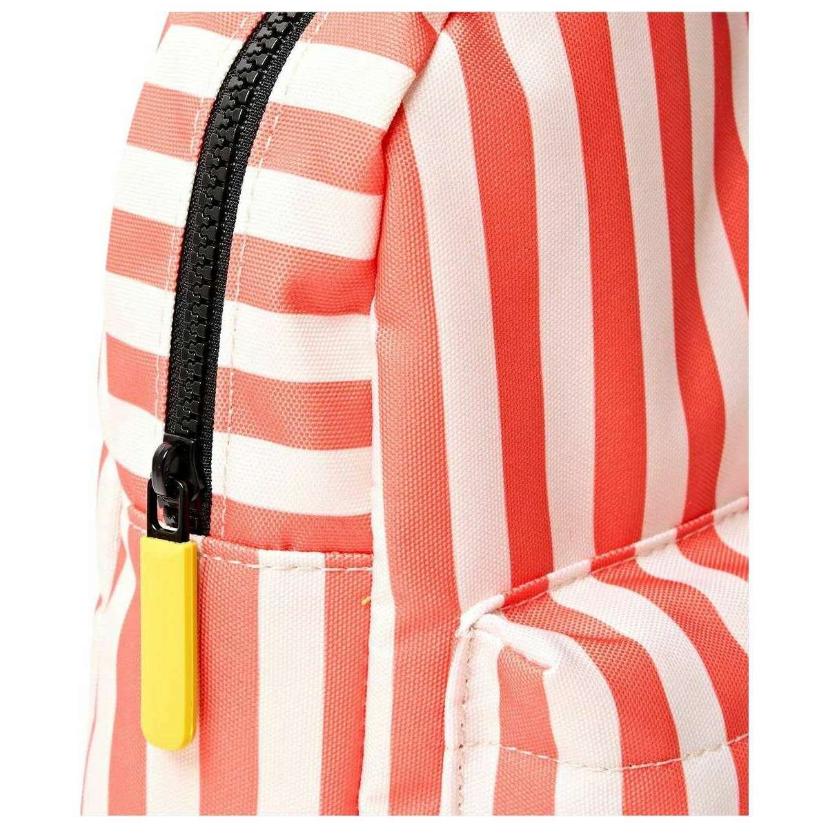 Roka Willesden B Large Recycled Canvas Scooter Bag - Coral Stripe Pink/White - Image 7