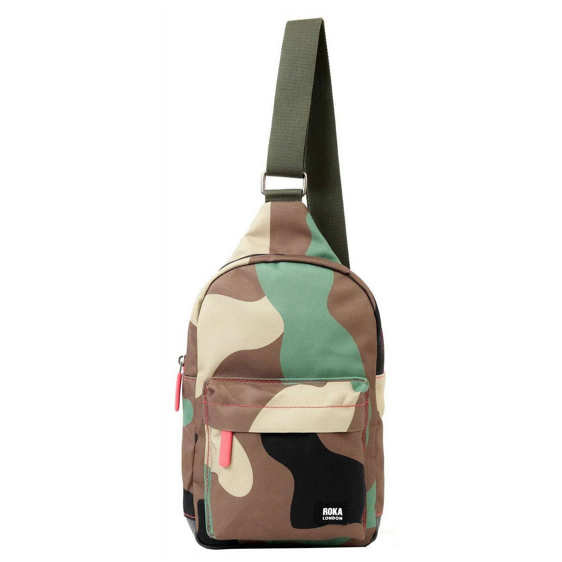 Roka Willesden B Large Recycled Canvas Scooter Bag - Vintage Camo Green