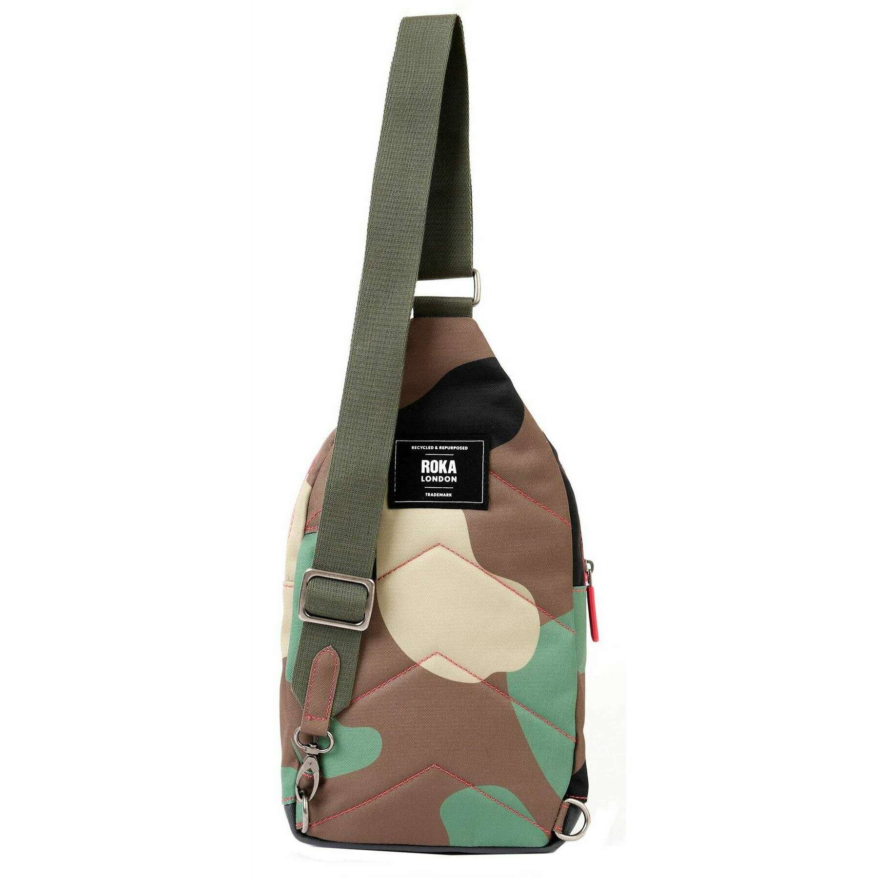 Roka Willesden B Large Recycled Canvas Scooter Bag - Vintage Camo Green - Image 2