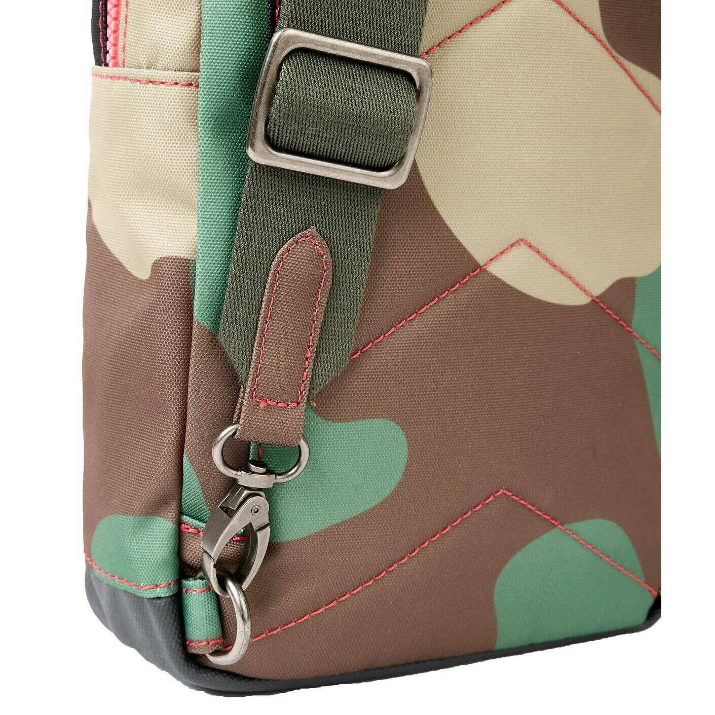 Roka Willesden B Large Recycled Canvas Scooter Bag - Vintage Camo Green - Image 5
