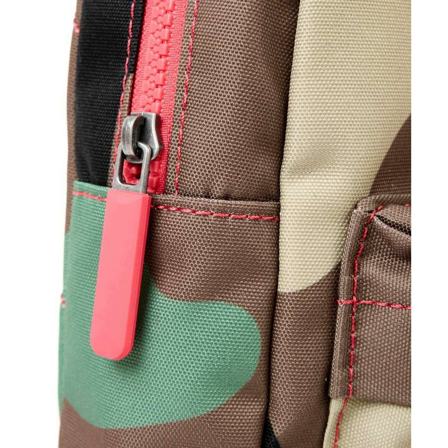 Roka Willesden B Large Recycled Canvas Scooter Bag - Vintage Camo Green - Image 6