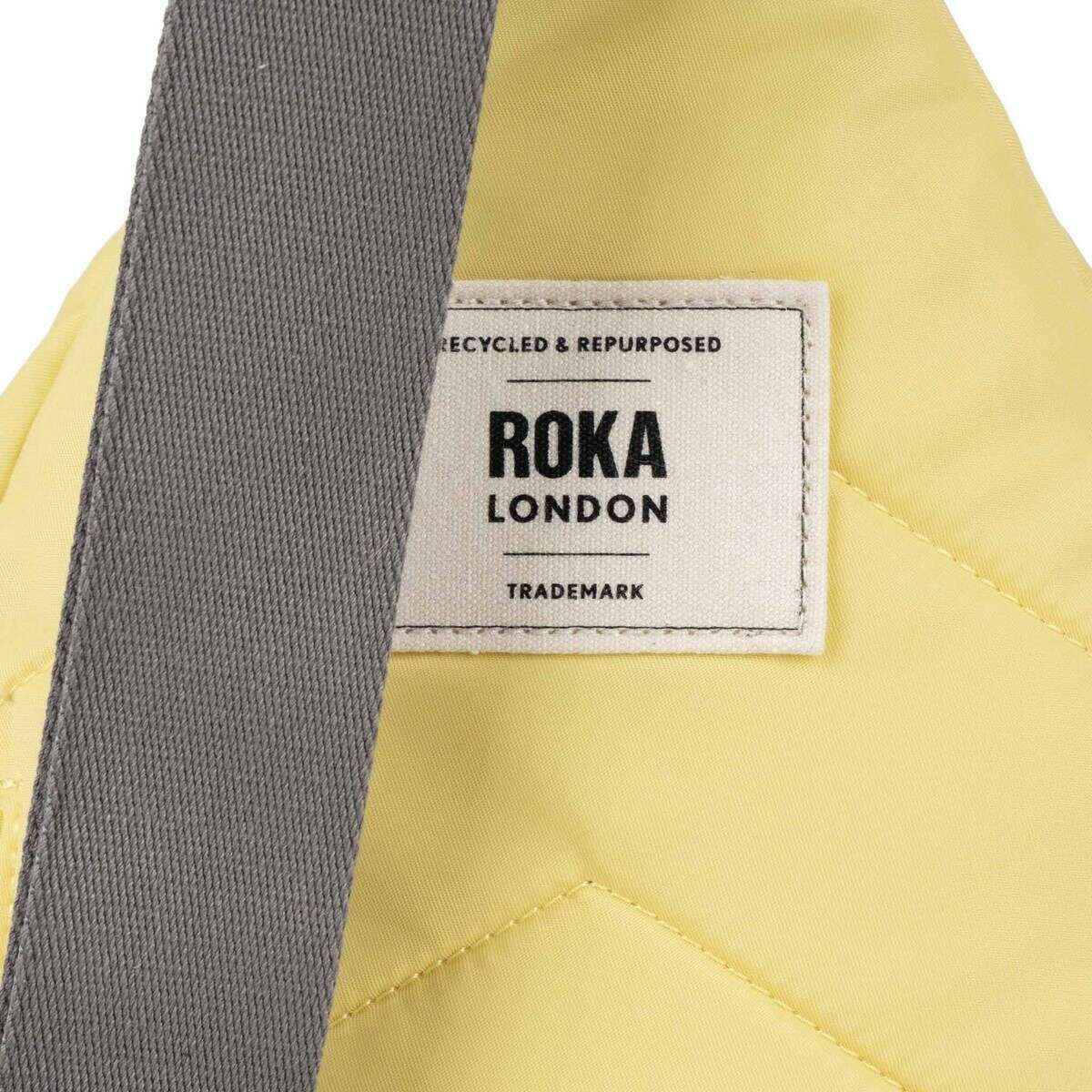 Roka Willesden B Large Recycled Nylon Scooter Bag - Citron Yellow - Image 7