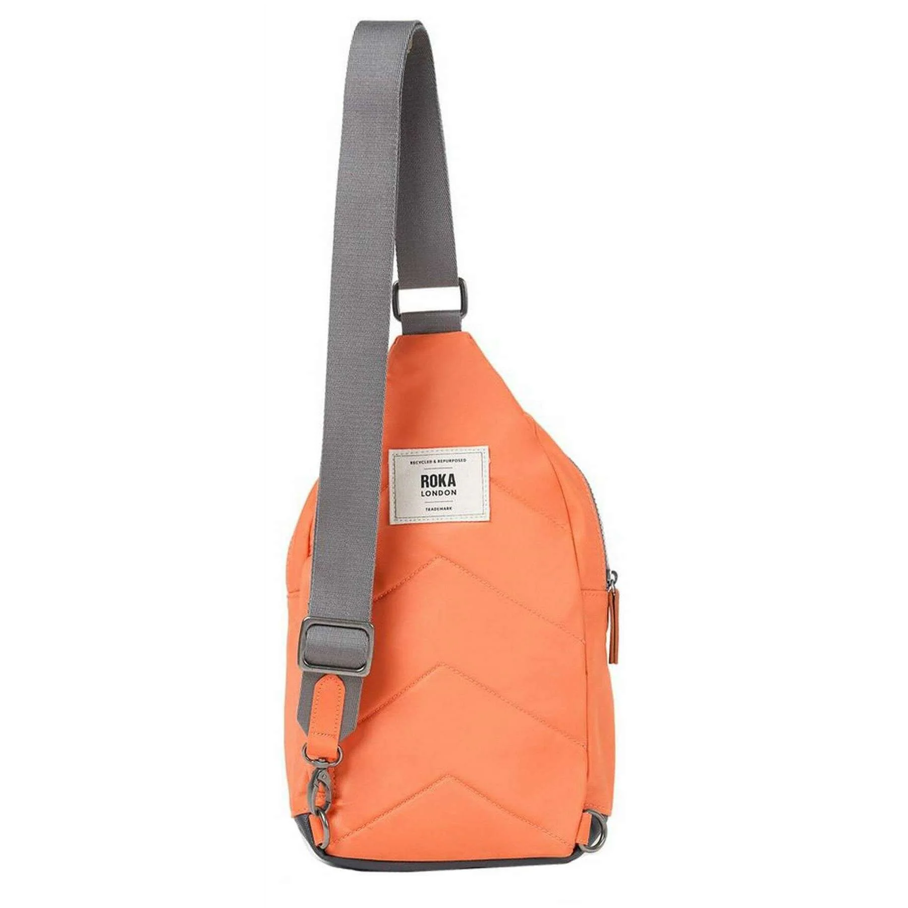 Roka Willesden B Large Recycled Nylon Scooter Bag - Firecracker Orange - Image 2