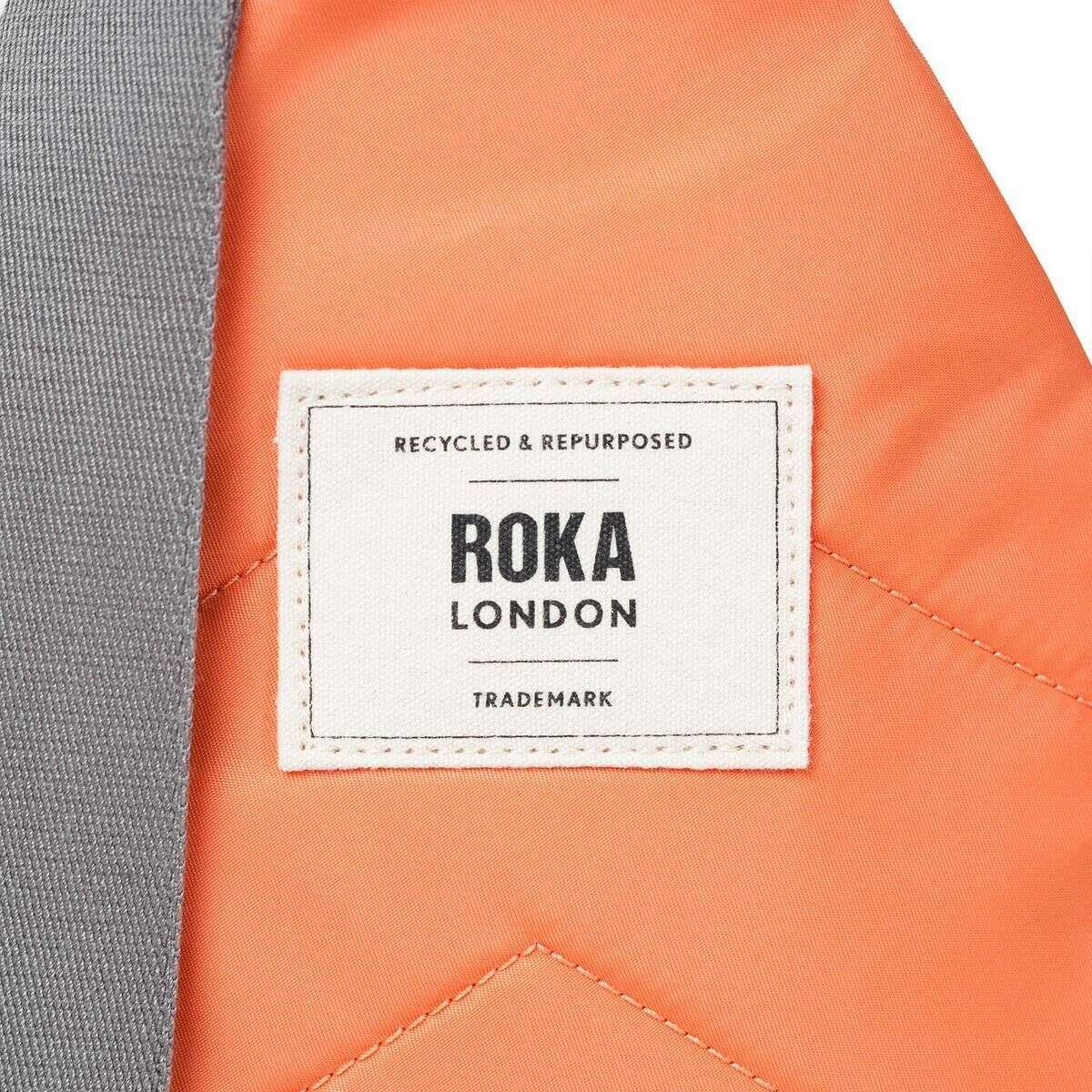 Roka Willesden B Large Recycled Nylon Scooter Bag - Firecracker Orange - Image 7