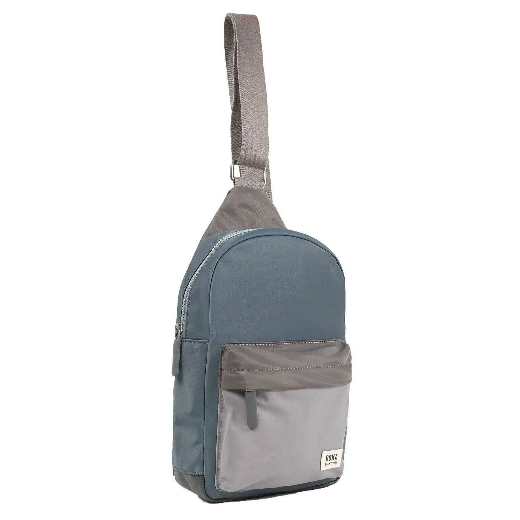 Roka Willesden B Large Recycled Nylon Scooter Bag - Grey Tonal - Image 3