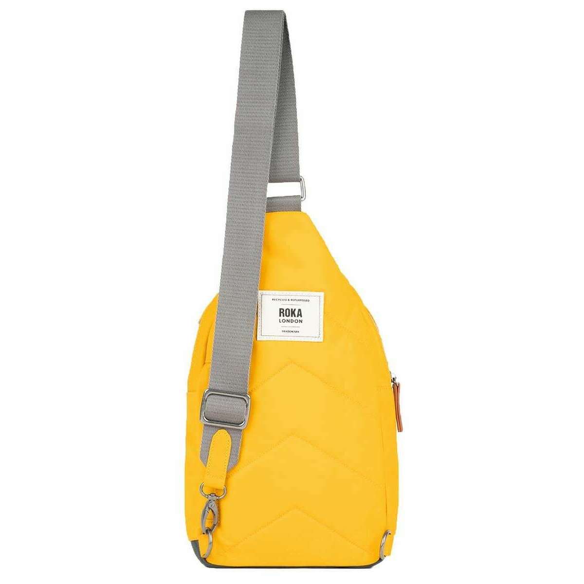 Roka Willesden B Large Recycled Nylon Scooter Bag - Saffron Yellow - Image 2