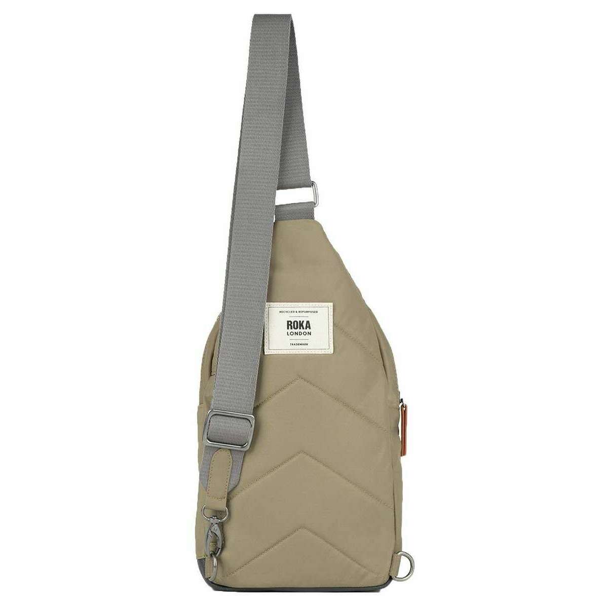 Roka Willesden B Large Recycled Nylon Scooter Bag - Taupe Green - Image 2