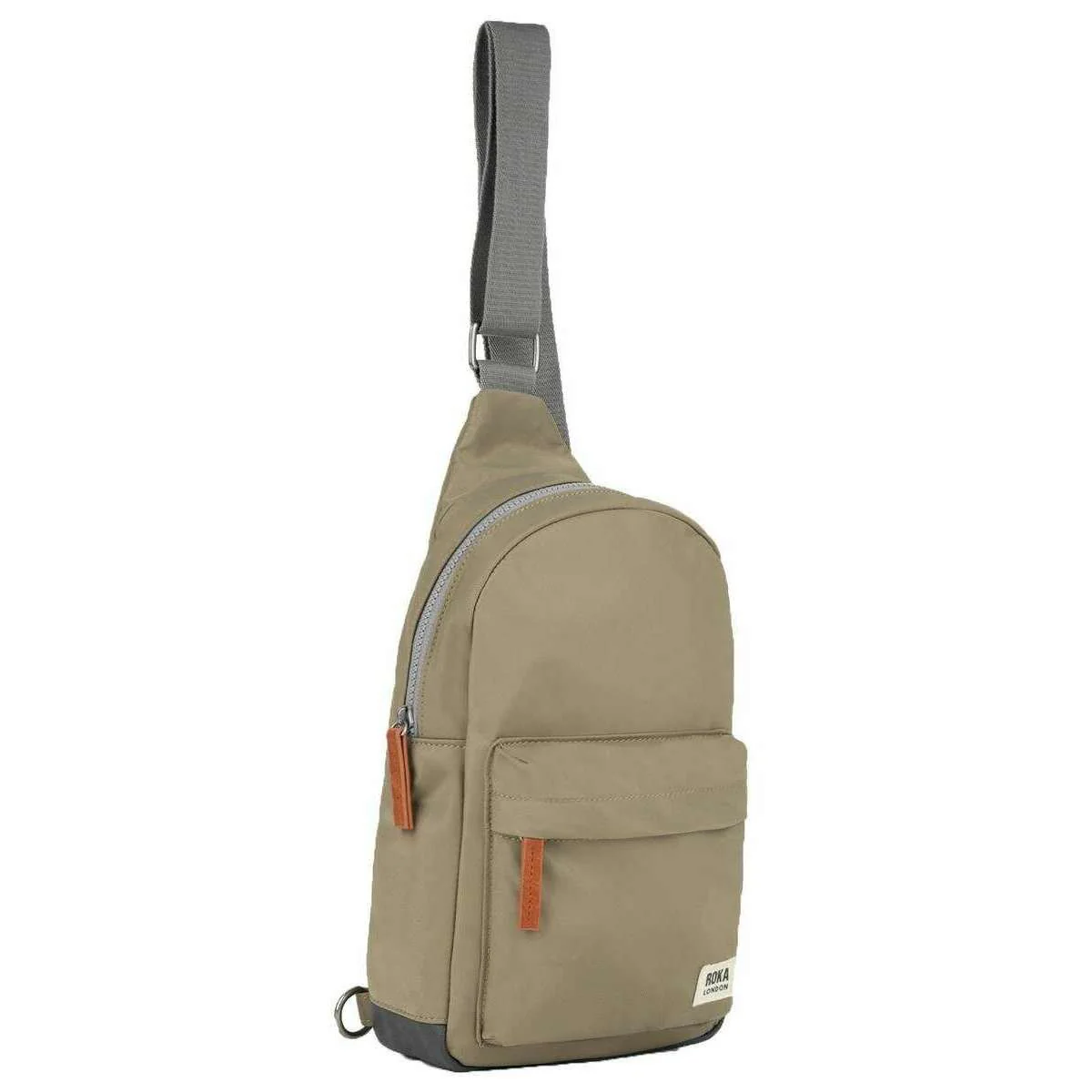 Roka Willesden B Large Recycled Nylon Scooter Bag - Taupe Green - Image 3