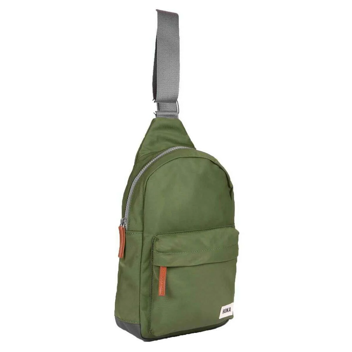 Roka Willesden B Sustainable Nylon Scooter Bag - Avocado Green - Image 3