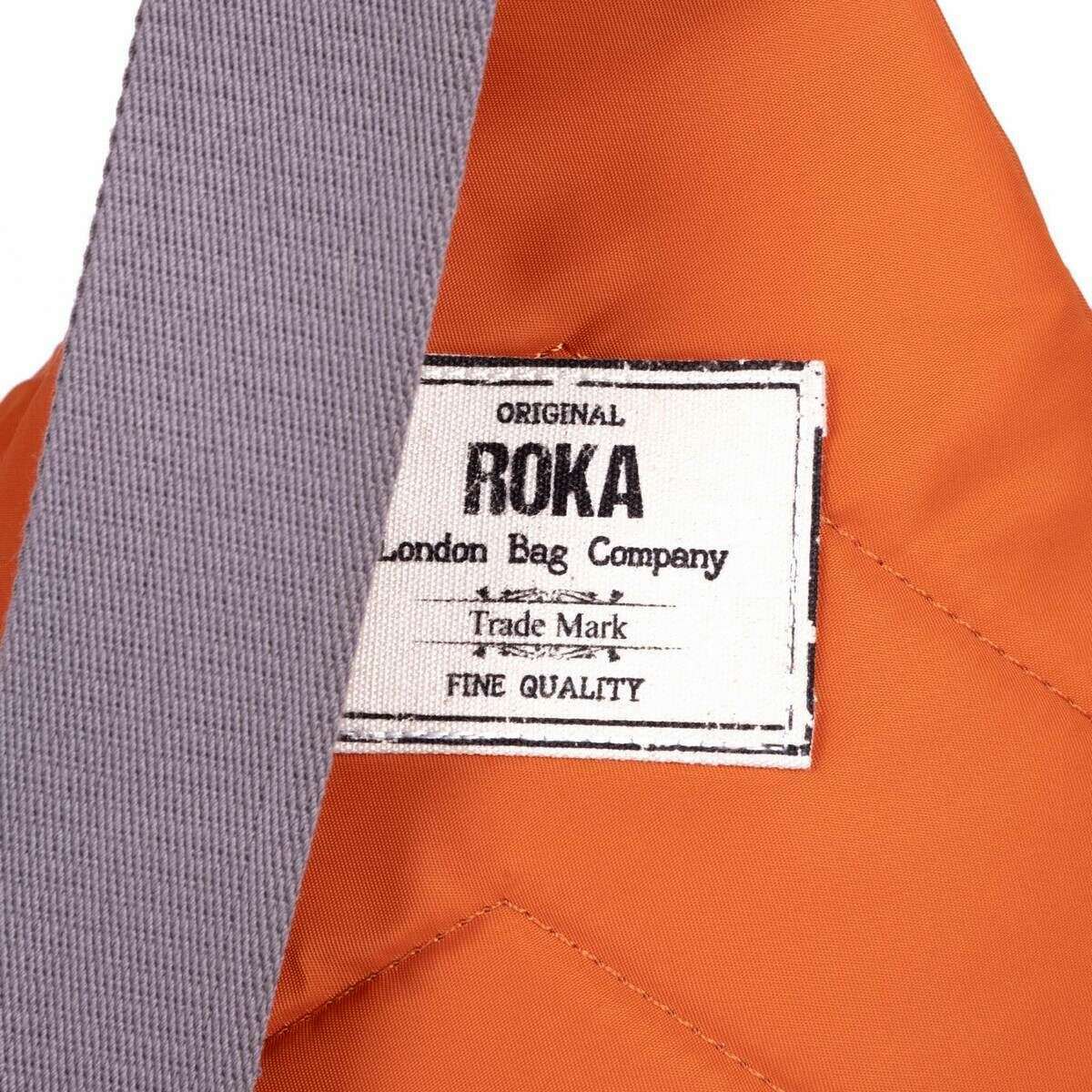 Roka Willesden B Sustainable Nylon Scooter Bag - Burnt Orange - Image 4