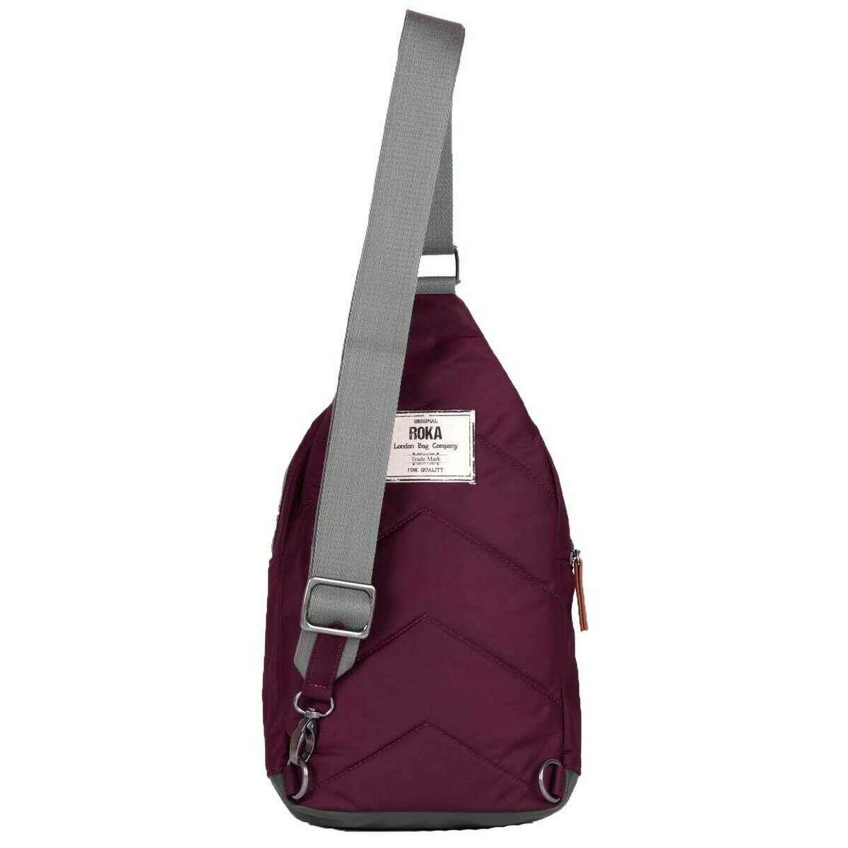 Roka Willesden B Sustainable Nylon Scooter Bag - Plum Burgundy - Image 2