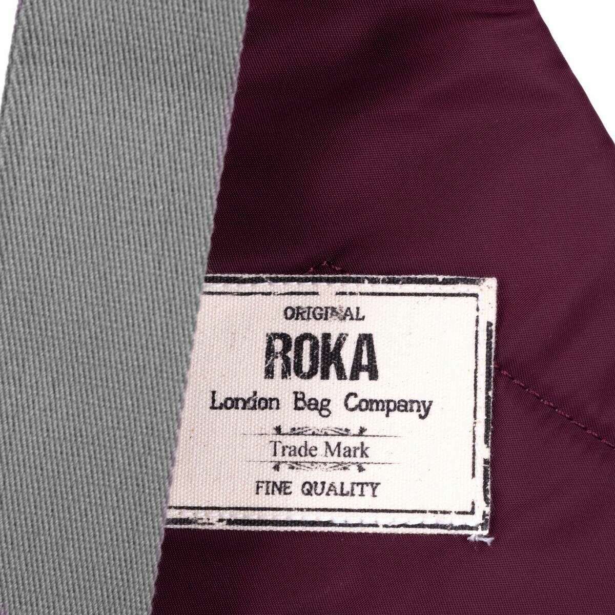 Roka Willesden B Sustainable Nylon Scooter Bag - Plum Burgundy - Image 4