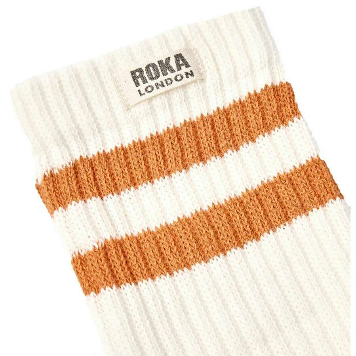 Roka Windsor Socks - Burnt Orange/White - Image 2