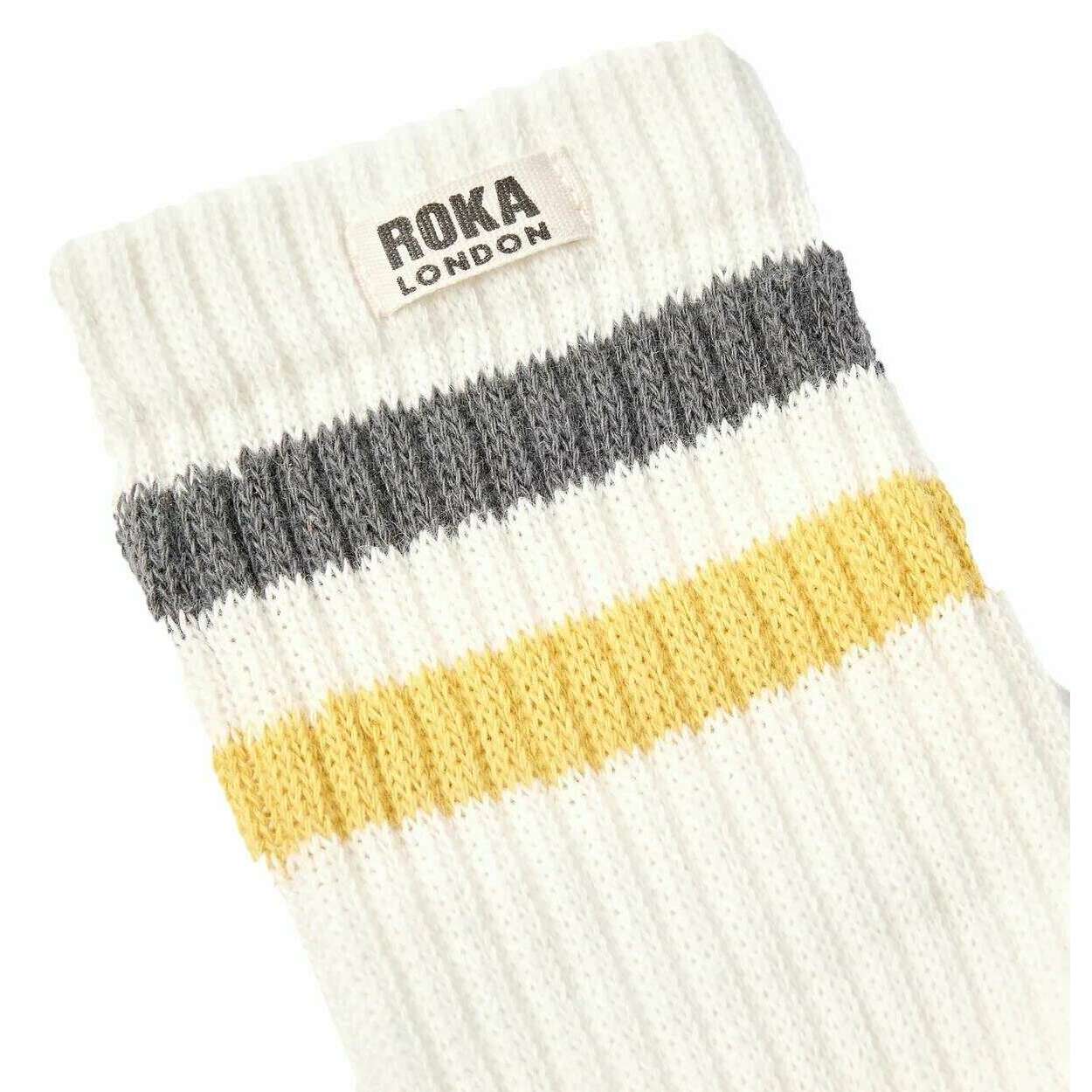 Roka Windsor Socks - Faded Black/Summer Yellow/White - Image 2