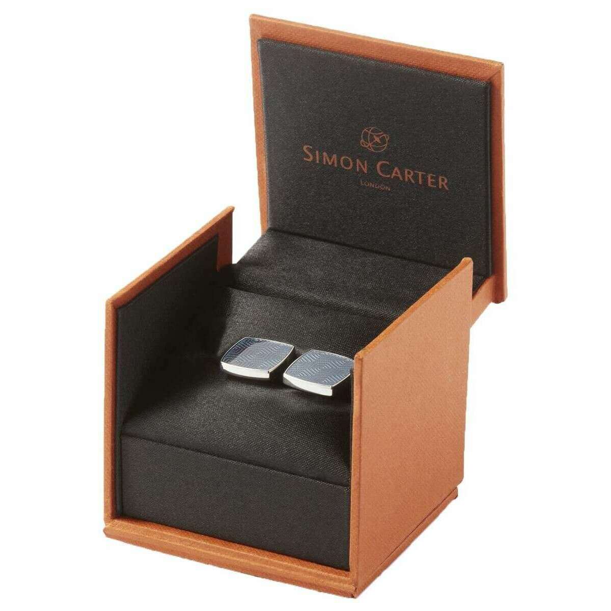 Simon Carter Adagio Cufflinks - Navy - Image 4