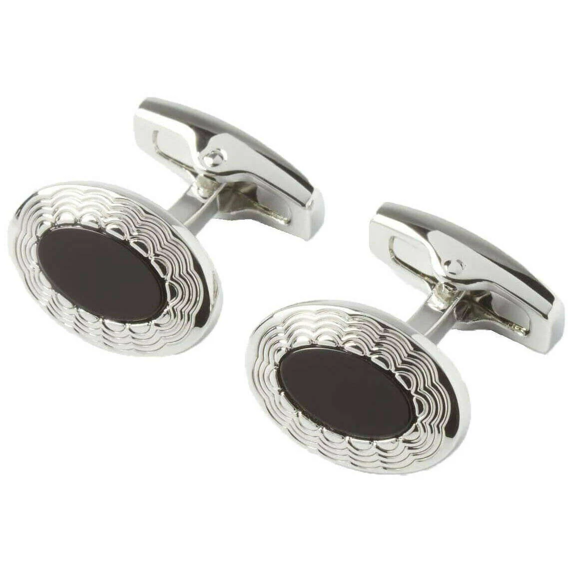 Simon Carter Allegro Onyx Cufflinks - Black - Image 2