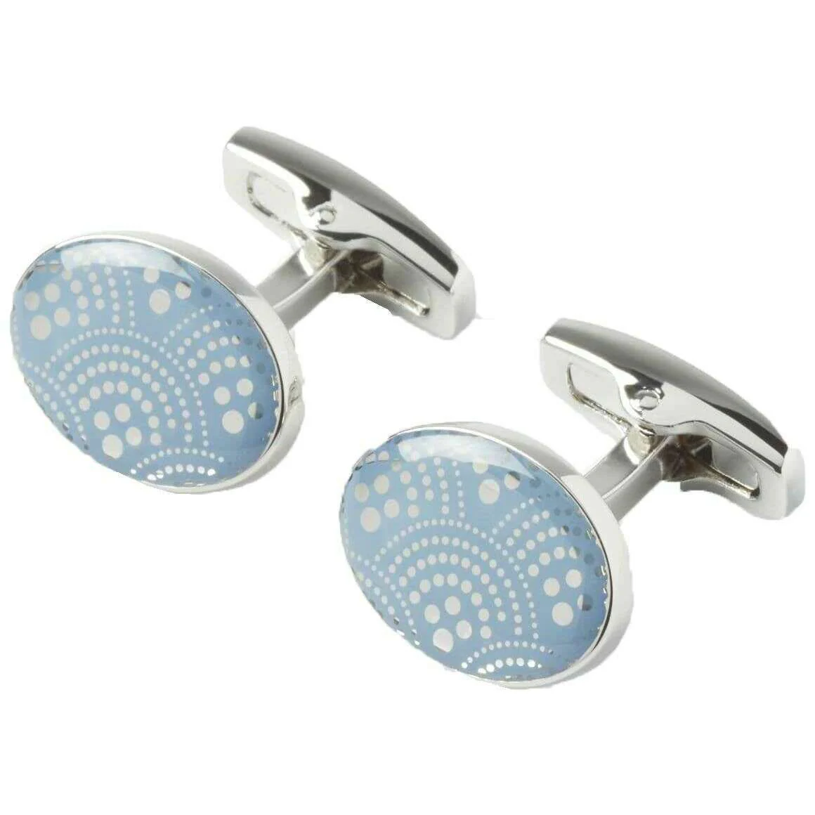 Simon Carter Brio Cufflinks - Blue - Image 2