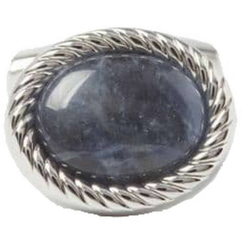 Simon Carter Charles Sodalite Cufflinks - Blue/Silver - Image 2
