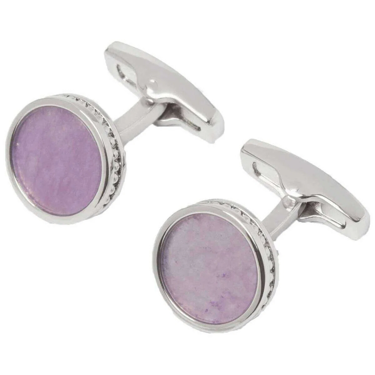 Simon Carter Edward Amethyst Cufflinks - Purple/Silver - Image 3